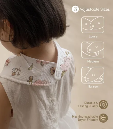 Miniatura 4 de Baberos de muselina para bebé 8 unidades, Babero tipo bandana para babeo y dentición, Algodón suave absorbente para niñas y niños Jardín