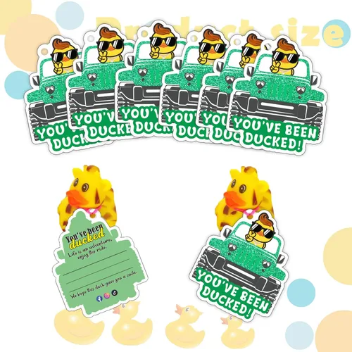 Miniatura 6 de You've Been Ducked, etiquetas de pato, lindas etiquetas de pato, etiquetas de pato de pato, tarjeta de juego de patitos, paquete de 35 unidades de 3