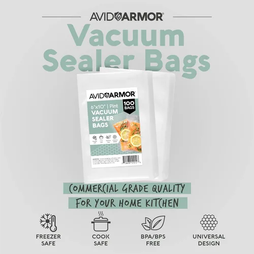 Miniatura 2 de Avid Armor bolsas comerciales para envasar al vacío, libres de BPA, ideales para Sous Vide. Paquete de 100 unidades., Transparente