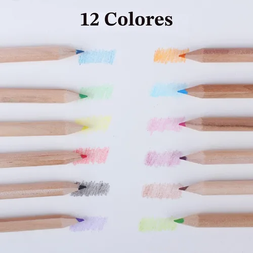 Miniatura 4 de Tergy - 20 paquetes de lápices de colores mini con sacapuntas en tubo, lápices de dibujo portátiles de arte de dibujos animados para niños de 3 años