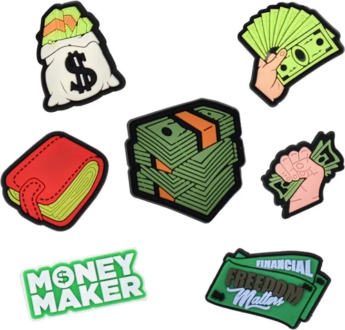 Miniatura 3 de 20/50 dijes para zapatos, camiones mixtos, automóviles, dinero, deportes, béisbol, PVC, decoración de zapatos para adolescentes, hombres, regalos