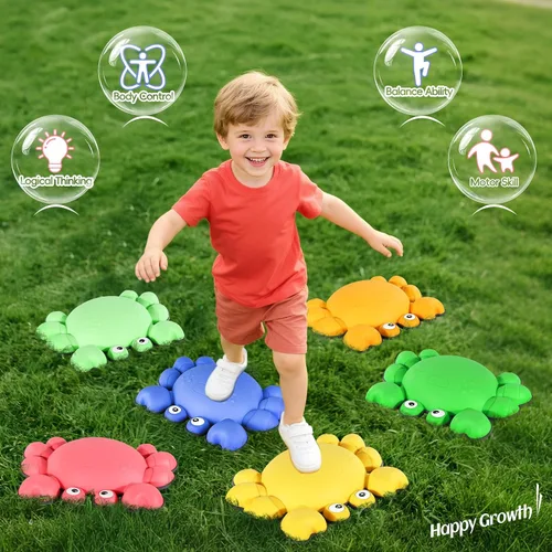 Miniatura 2 de TOPNEW Piedras de paso para niños, piedras de equilibrio antideslizantes para promover las habilidades de coordinación de los niños, carreras