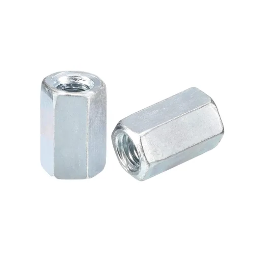 Miniatura 10 de uxcell 10 tuercas de acoplamiento M5x8x12mm - Acoplador de varilla roscada hexagonal de acero al carbono galvanizado para muebles, electrónico