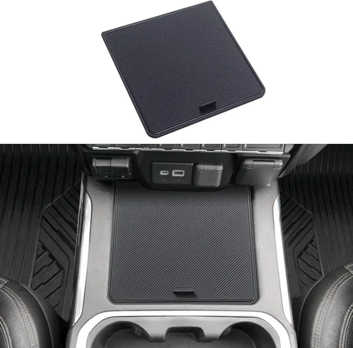 Miniatura 7 de JKCOVER Tapa de Compartimiento Organizador de Consola Central Compatible con Sierra 1500 2500HD 3500HD Denali Silverado Bolsillo Secreto Oculto Tapa