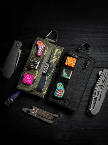 Miniatura 8 de TACTICAL GEEK - Organizador de bolsa de almacenamiento A2 M EDC, monedero de nailon, bolsillo de almacenamiento EDC multiusos, organizador