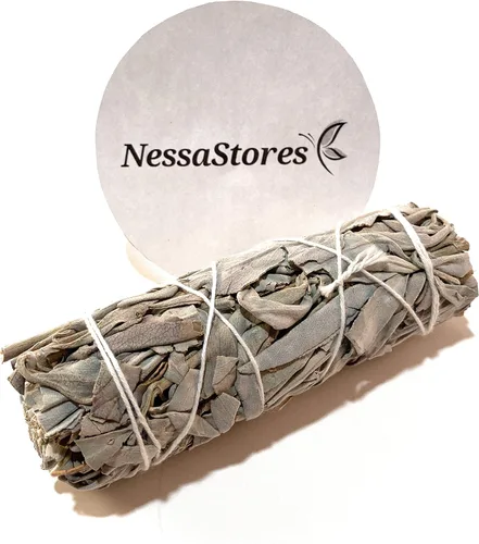 Miniatura 3 de NessaStores 1 barra de manchas de salvia blanca de California, 4 pulgadas atada a mano, totalmente natural para limpieza del hogar, alivio