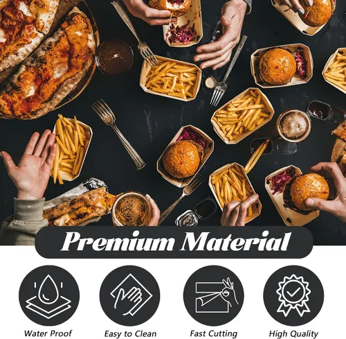 Miniatura 4 de Mantel desechable de plástico para mesas: 54 pulgadas x 120 pies, cubierta de mesa de plástico con cortador fácil de deslizar, manteles de plástico