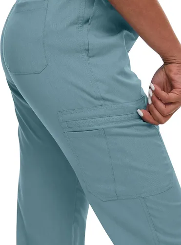 Miniatura 5 de niaahinn Conjunto de uniforme médico para mujer con cuello en V clásico y pantalones deportivos de yoga, uniforme médico de enfermería