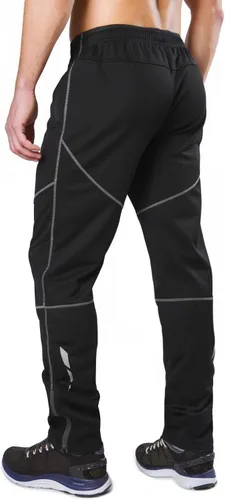 Miniatura 6 de baleaf Pantalones de forro polar para hombre, pantalones de ciclismo de invierno, ropa de bicicleta de montaña, equipo térmico para correr en clima