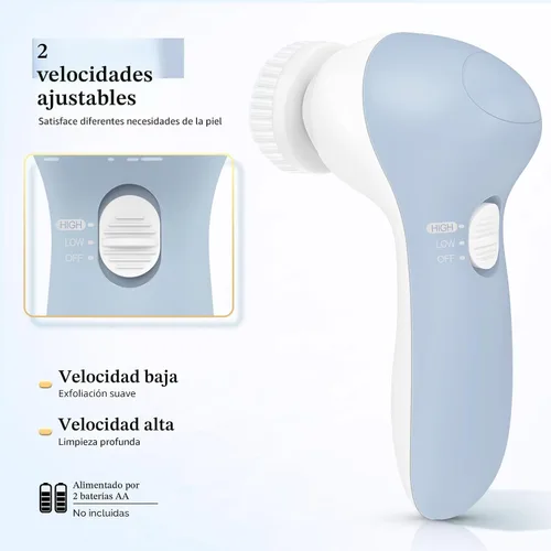 Miniatura 6 de COSLUS Cepillo de Limpieza Facial de Silicona: Dispositivo de Masaje Exfoliante Eléctrico 2 en 1 FBS-D, a prueba de agua, limpieza profunda