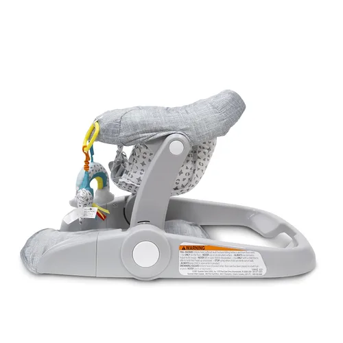 Miniatura 4 de Bright Starts - Asiento de piso de 2 posiciones para aprender a sentarse (gris jaspeado), sienta a tu bebé en esta silla ajustable para actividades