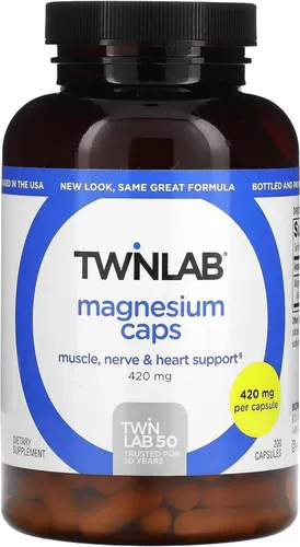 Miniatura 6 de Twinlab Cápsulas de magnesio – Suplemento de magnesio de alta absorción para apoyar el alivio de los calambres en las piernas – Cápsulas de magnesio