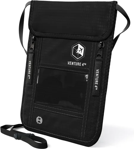 Miniatura 40 de Venture 4th bolsa de cuello de viaje con traba RFID, gris), V4-01-NP-GR