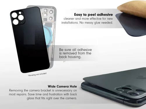 Miniatura 5 de Reemplazo original de cristal trasero para iPhone 11 Pro Max de 6.5 pulgadas, todos los portadores con adhesivo preinstalado y herramienta