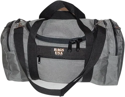 Bolsa de lona triple grande con apertura en U, bolsillo frontal y dos compartimentos laterales, perfecta bolsa de cabina fabricada en Estados Unidos.