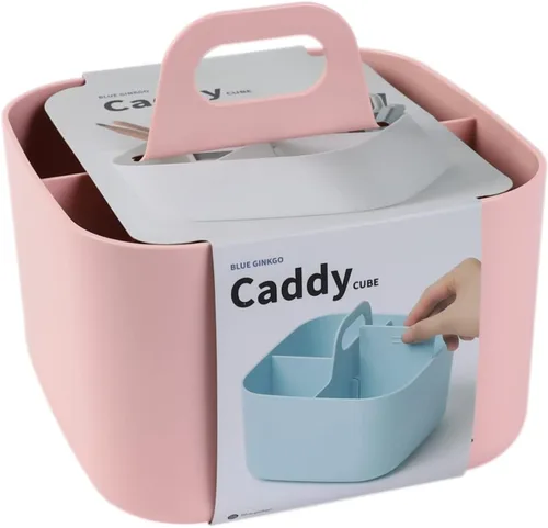 Miniatura 11 de BLUE GINKGO - Organizador apilable pequeño para baño, oficina, manualidades o suministros escolares, transportador portátil hecho en Corea Azul