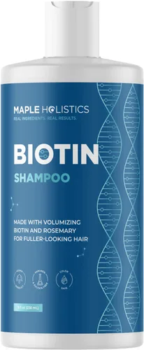 Miniatura 2 de Champú de biotina sin sulfato y suero para el crecimiento del cabello, champú y suero vegano espesante con aceites de ricino y romero para cabello