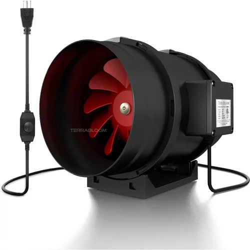 Miniatura 6 de Ventilador de conductos con regulador de velocidad integrado para admisión y escape de TerraBloom