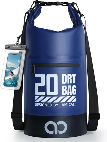 Miniatura 12 de Lamicall Mochila seca impermeable - [Durable y flotante] 5L/10L/20L/30L/40L bolsa grande impermeable con funda impermeable para teléfono para kayak
