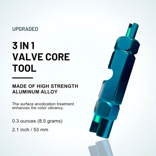 Miniatura 4 de Kit de herramientas de extracción de vástago de válvula de neumático, incluye herramienta de extracción de núcleo de válvula Presta mejorada