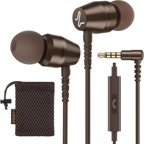 Miniatura 20 de LUDOS OMNITONE Auriculares con cable in-ear, 5 años de garantía, auriculares con micrófono, conector de 3.5 mm, auriculares con cable