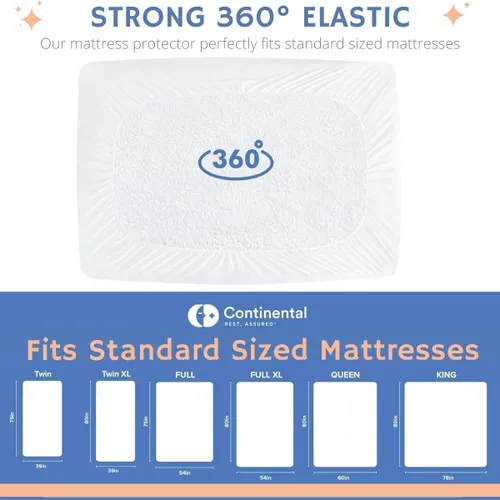 Miniatura 8 de Continental Bedding Protector de colchón de tela de rizo cómodo y protección impermeable