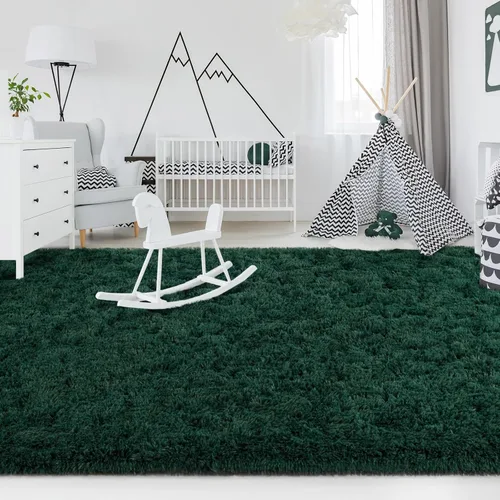 Miniatura 49 de FlyDOIT Alfombras Grandes para Sala de Estar, 5x8 Pies Alfombra Shaggy Teñida con Tie-Dye Gris Oscuro, Alfombras Mullidas Tipo Manta, Alfombras