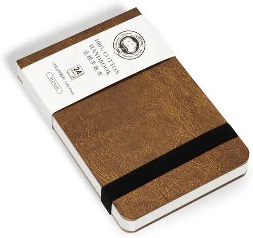 Miniatura 9 de Lightwish Diario de acuarela, papel de acuarela de prensa en frío 100% algodón, 140 libras/10.58 oz/m², sin ácidos, 24 hojas de 3.54 x 5.51
