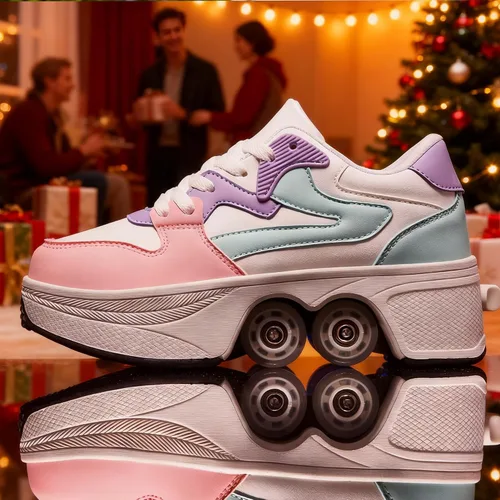 Miniatura 6 de Roller Skate Shoes for Women Girls Boy and Men 4-Wheels Fashion Professional Outdoor Indoor Quad-Skates for Kids & Adults Christmas/Birthday Gifts