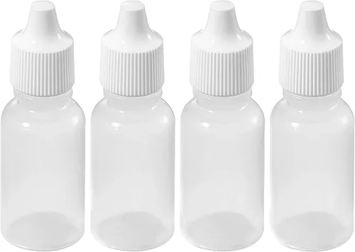 Botella gotera líquida vacía recargable para ojos, 12 unidades, 1.0 fl oz, 1 oz, portátil, suave, exprimible, plástico transparente, frascos