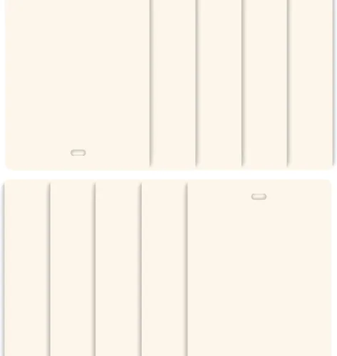 Miniatura 9 de DALIX - Láminas de repuesto para persianas verticales de PVC, curvadas, lisas, color marfil, 82.5 x 3.5 (paquete de 2)
