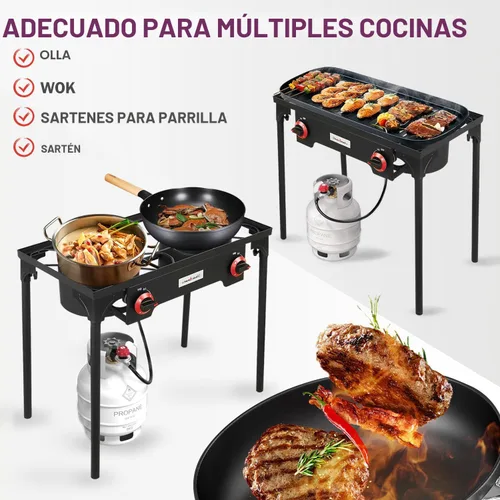 Miniatura 2 de Vivicreate Regulador de Gas Propano de Alta Presión 20 PSIG para Acampar al Aire Libre Parrilla de Barbacoa Estufa de Quemador Estufas de Gas