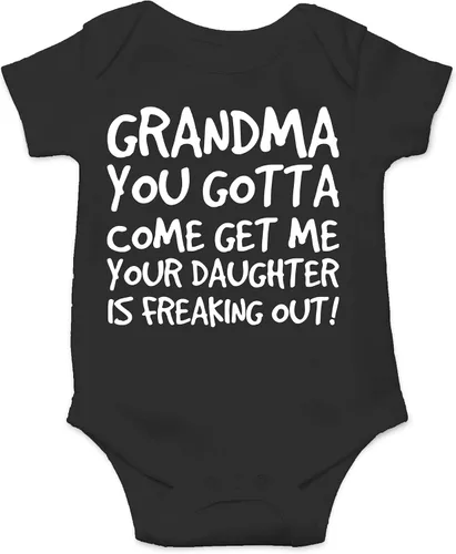 AW Fashions Grandma Come Get Me. Your Daughter Is Freaking Out Baby Body Ropa para recién nacidos, trajes lindos