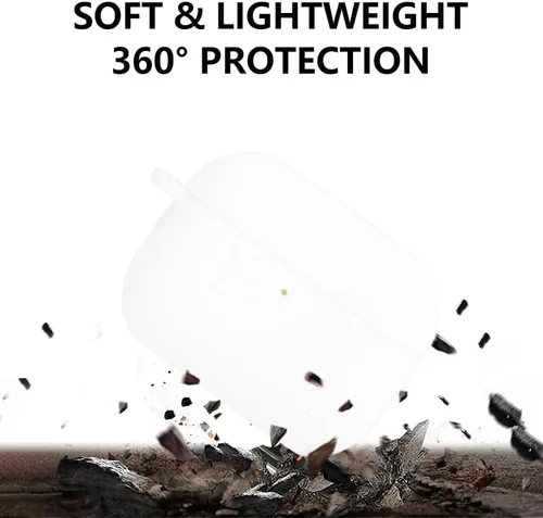 Miniatura 6 de Funda de silicona para AirPods Pro de 2 generación con kit de limpieza, llavero para hombres y mujeres, accesorio protector ideal para AirPods Pro