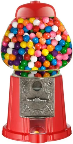 Miniatura 7 de Máquina de chicles de 15" con alcancía - Dispensador de dulces máquina de chicles con globo de vidrio y base de metal - Dispensador expendedor
