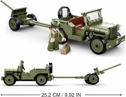 Miniatura 8 de Juego de ladrillos para vehículos militares de la Segunda Guerra Mundial de la Segunda Guerra Mundial, juego de ladrillos para vehículos militares