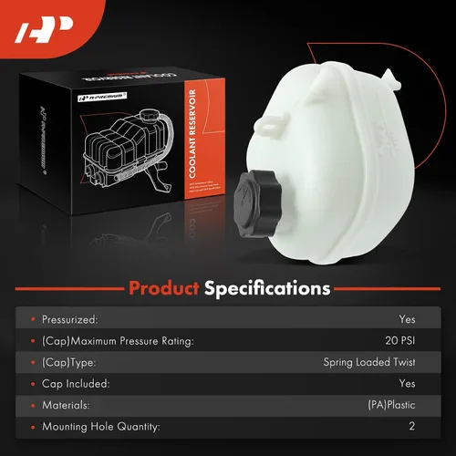 Miniatura 2 de A-Premium Tanque de depósito de recuperación de desbordamiento de refrigerante del motor compatible con Mini Cooper 2002-2008 L4 1.6L, repuesto #