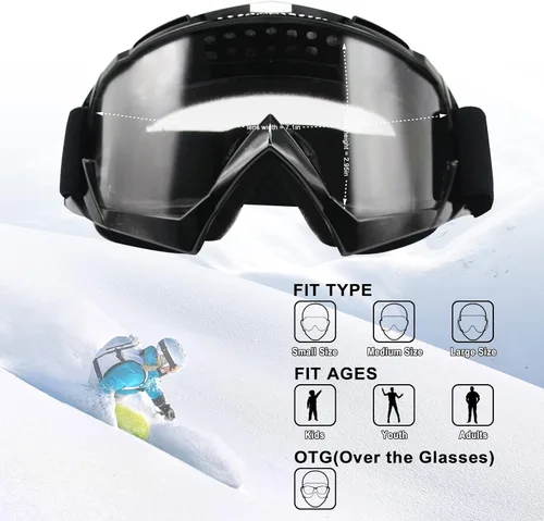 Miniatura 5 de Gafas de motocross ATV Motocross MX Off Road para hombres, mujeres, adultos, jóvenes, carreras de equitación