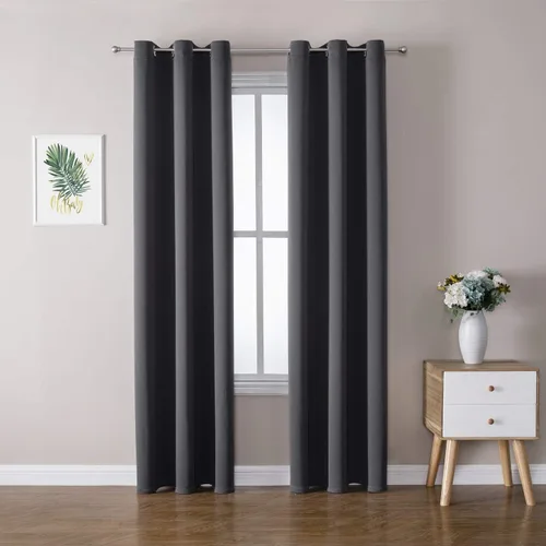 Miniatura 179 de ChrisDowa - Cortinas de cenefa pequeñas para cocina, cortinas cortas con ojales y aislamiento térmico para oscurecer la sala y habitación