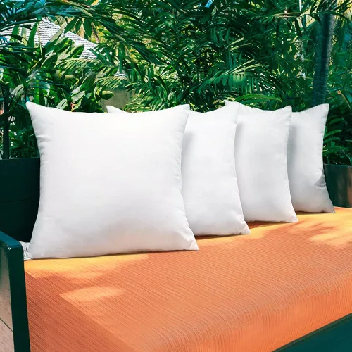 Miniatura 6 de OTOSTAR Juego de 4 rellenos de almohada de alta calidad para exteriores de 20 x 20 pulgadas, impermeables, cuadrados para jardín, patio