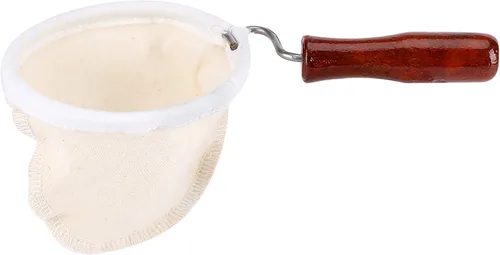Miniatura 10 de Filtro de café de tela, tela de franela reutilizable hecha a mano, colador de filtro de café, tela lavable, calcetín de filtro de té con mango