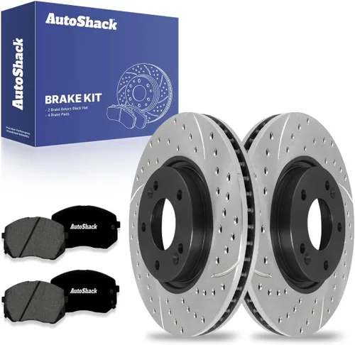 Miniatura 9 de Auto Shack 11.81" (300 mm) Rotores de freno ventilados delanteros recubiertos + pastillas de freno cerámicas de reemplazo para 2011-2016 Kia