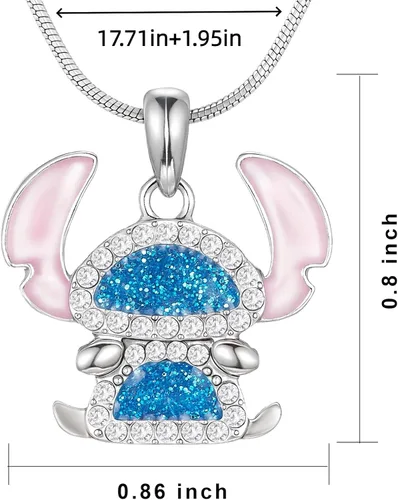 Miniatura 7 de Stich - Collar de regalo de cumpleaños con temática para niñas, accesorio de joyería para adolescentes, relleno de calcetín de Navidad de moda