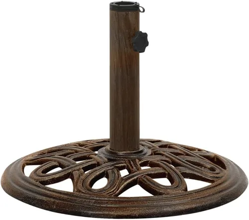 Miniatura 15 de Base redonda para sombrilla de patio, soporte resistente para sombrilla para exteriores, patio, piscina, al aire libre, blanco, 26.5 libras, hierro