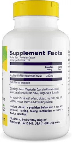 Miniatura 2 de Healthy Origins NMN Mononucleótido de nicotinamida 300 mg – 120 cápsulas veganas – Precursor de NAD+ para energía celular y apoyo al envejecimiento