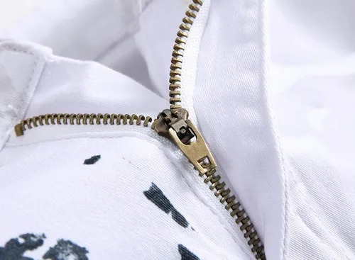 Miniatura 189 de Baylvn - Pantalones de mezclilla entallados y estampados para hombre con corte recto