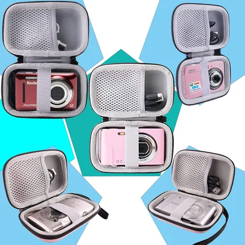Miniatura 7 de Funda para cámara digital Lecran/Kodak PIXPRO Friendly Zoom FZ55/FZ53/FZ43/FZ45 y más marcas para cámara infantil (rosa)
