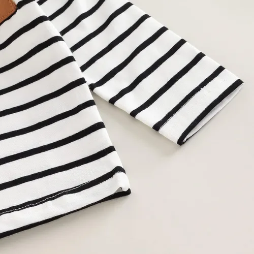 Miniatura 123 de Conjunto de 2 piezas de sudadera de manga larga con cuello redondo y pantalones casuales para bebés y niños pequeños