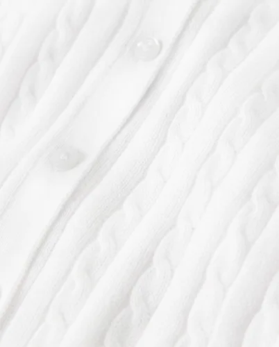 Miniatura 2 de Gymboree - Cárdigan de manga larga con botones frontales para bebés y niñas pequeñas Blanco