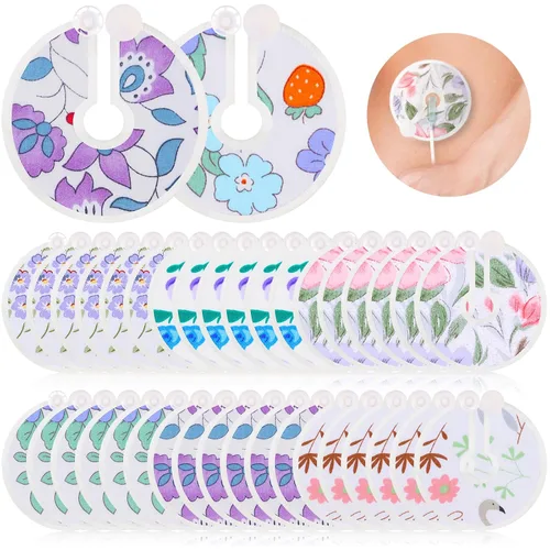 Miniatura 8 de Paquete de 36 tapas de botón para tubo G, suministros de tubo de alimentación, accesorios de tubo G, almohadillas de enfermería reutilizables